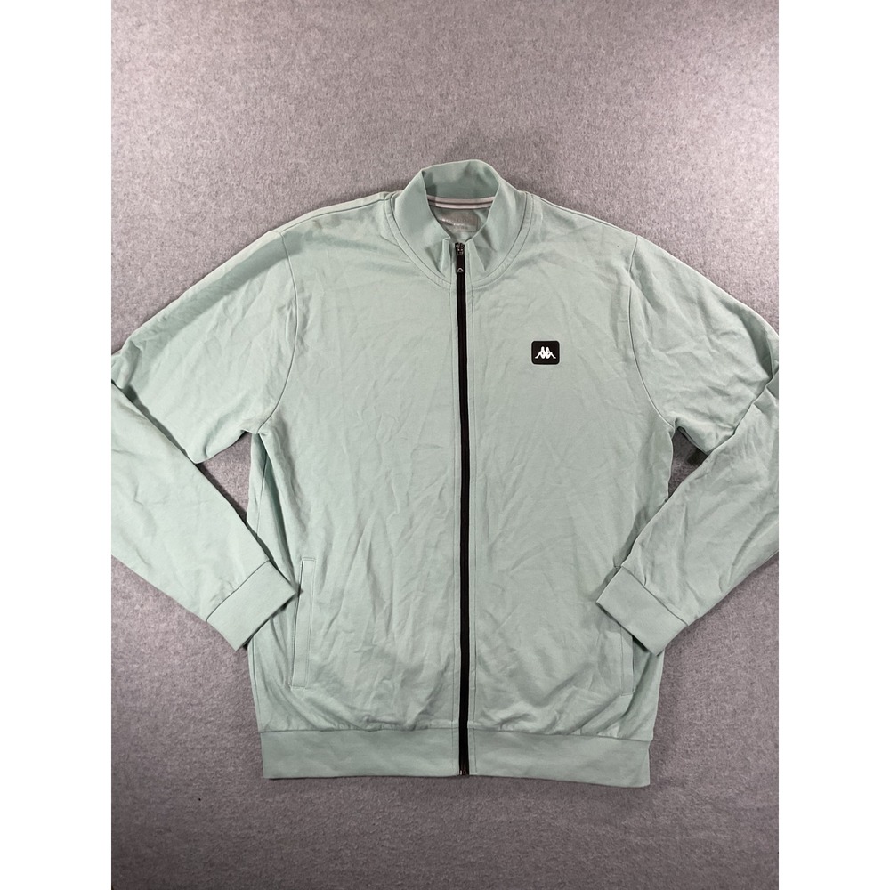 Kappa Mens Full Zip Track Jacket Mint Green Cotton Omini Logo Size Large 1185